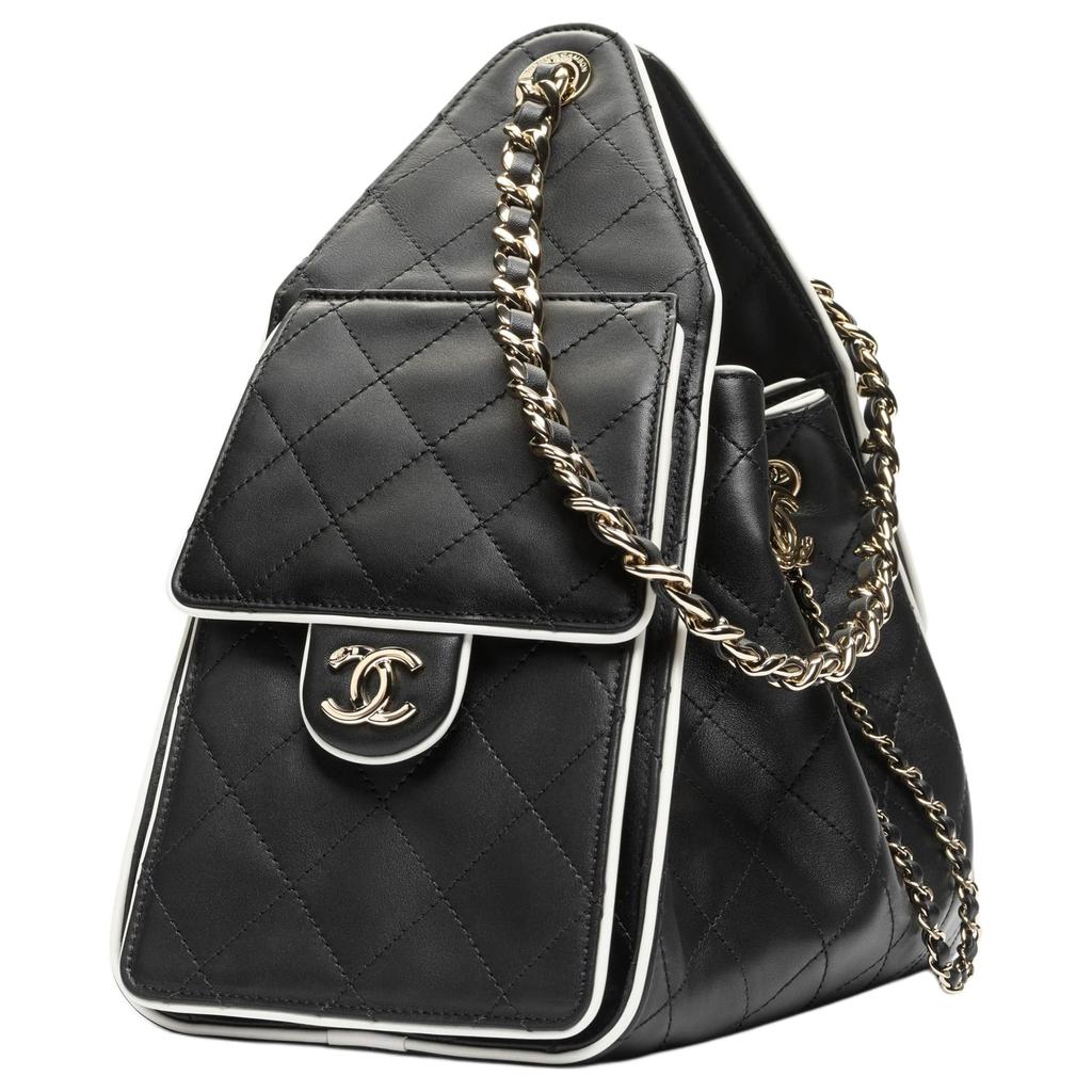 CHANEL Calfskin Shoulder Bag Small Women's Black AS5293-B24123-U9622