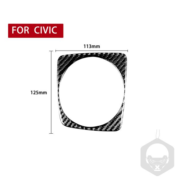 Carbon Fiber For Civic 8 Generation 2006 2007 2008 2009 2010 2011 Car Gear Shift Panel Cover Outer Frame Sticker Accessories