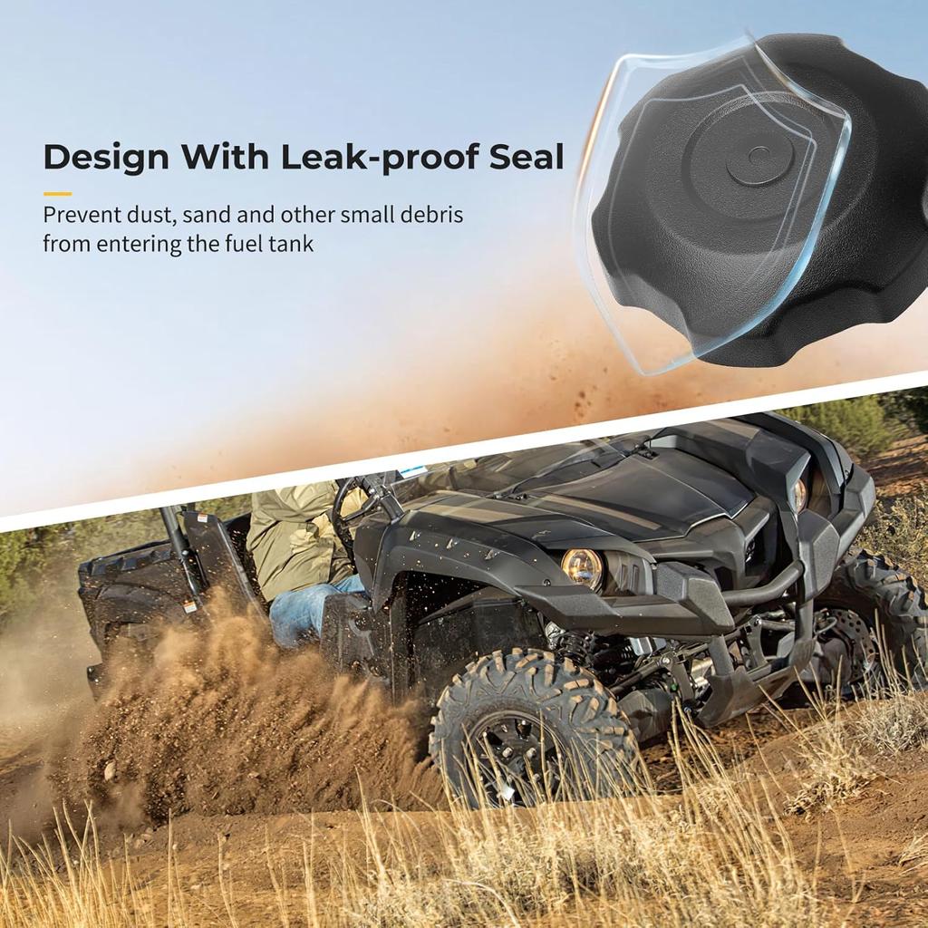 M MATI Fuel Cap Gas Cap For Yamaha Rhino 450 660 700 Viking 700 Kodiak 700 Grizzly 700 Wolverine 700 YXZ1000R 2P5-24610-00-00 5UG-24610-00-00