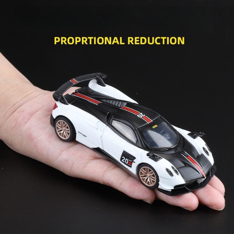Simulation Pagani Huayra 1/43 Alloy Car Model Children's Pull Back Toy Ornaments Miniature Voiture Diecast Car Toy for Boy Gift