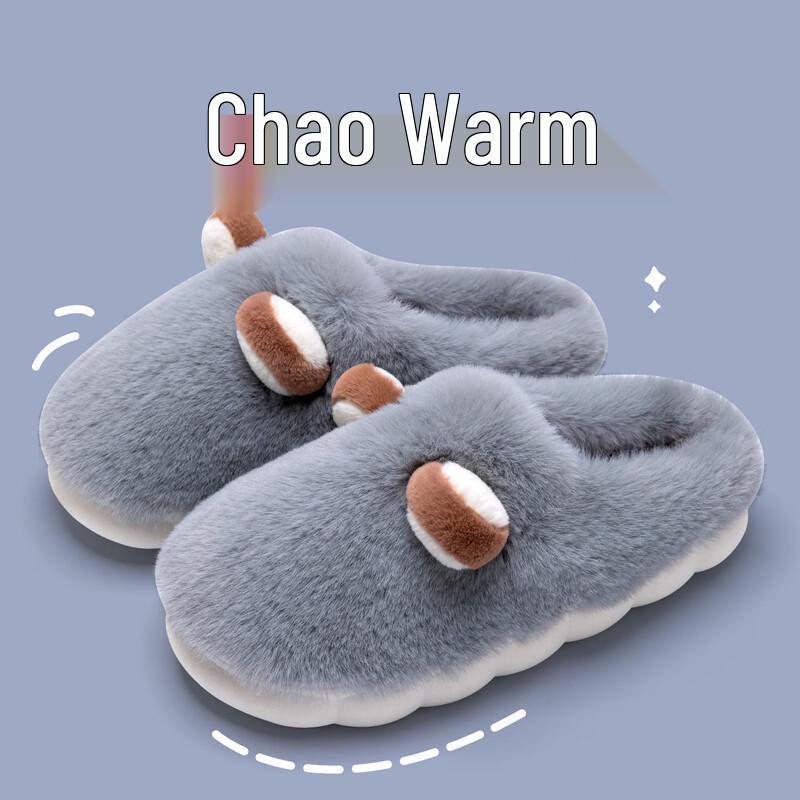 Grace Men s Plush Bear Winter Slippers 39-40