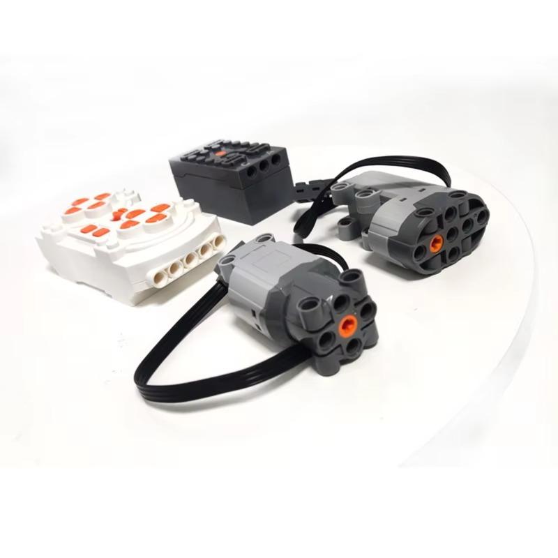 APP Programmable Building Blocks Kit with Servo Motor & 8-Speed Remote Control, Compatible PF MOC System