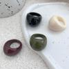 Candy Color Transparent Resin Ring Multicolour Irregular Ring Acrylic Geometric Ring  Jewelry