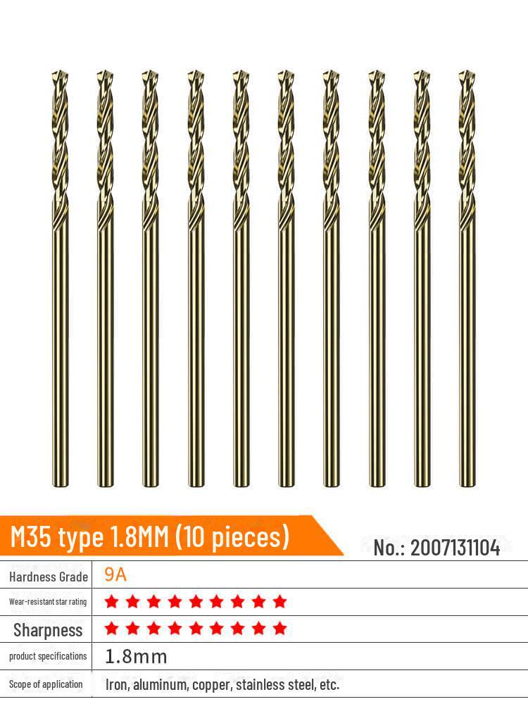 Huhao Cobalt Alloy Twist Drill Bit Set for Electric Hammer and Stainless Steel.