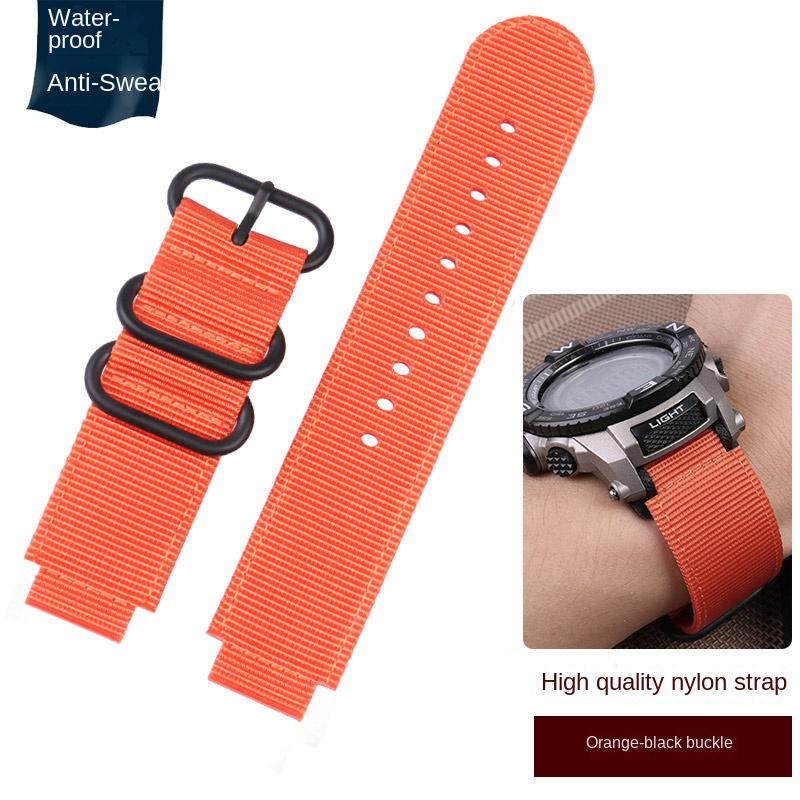

18 мм Для годинника Casio PRG-250 PRG-260/500/550 ремінець PRW25500/5100/5000/3500 нейлоновий ремінець для годинника чоловічий водонепроникний дихаючий браслет 18mm