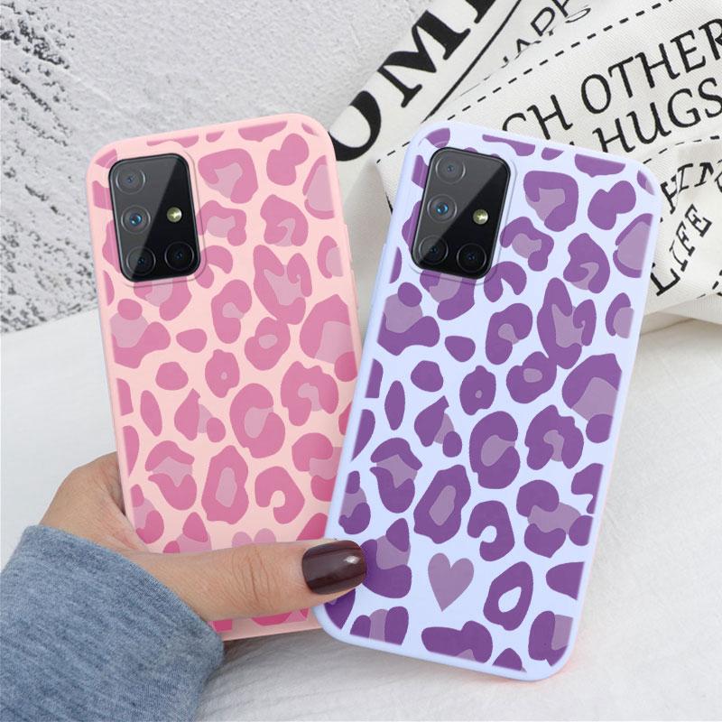 Leopard Print Phone Case For Samsung Galaxy A51 4G 5G A71 5G Protection Back Cover Soft Silicone Fundas For Samsung A 51 Coque