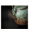 Vintage Kiln-Glazed Ceramic Lotus Pod Teapot Set, Chinese Gongfu Tea Set for Home & Tea Ceremony