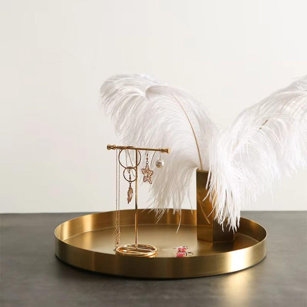 Ronde Metalen Decoratieve Schalen 12,5/20/30cm Sieraden Display Plaat Kaptafel