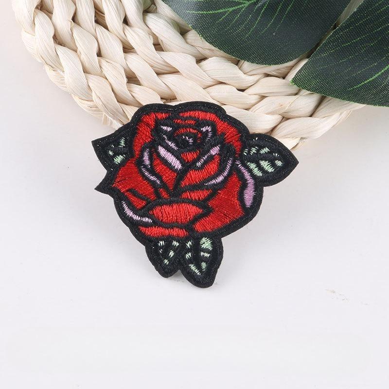 11Pcs Embroidery Rose Flower Sew Iron On Home Patch Badge Bag Hat Dress Applique Rose Patch