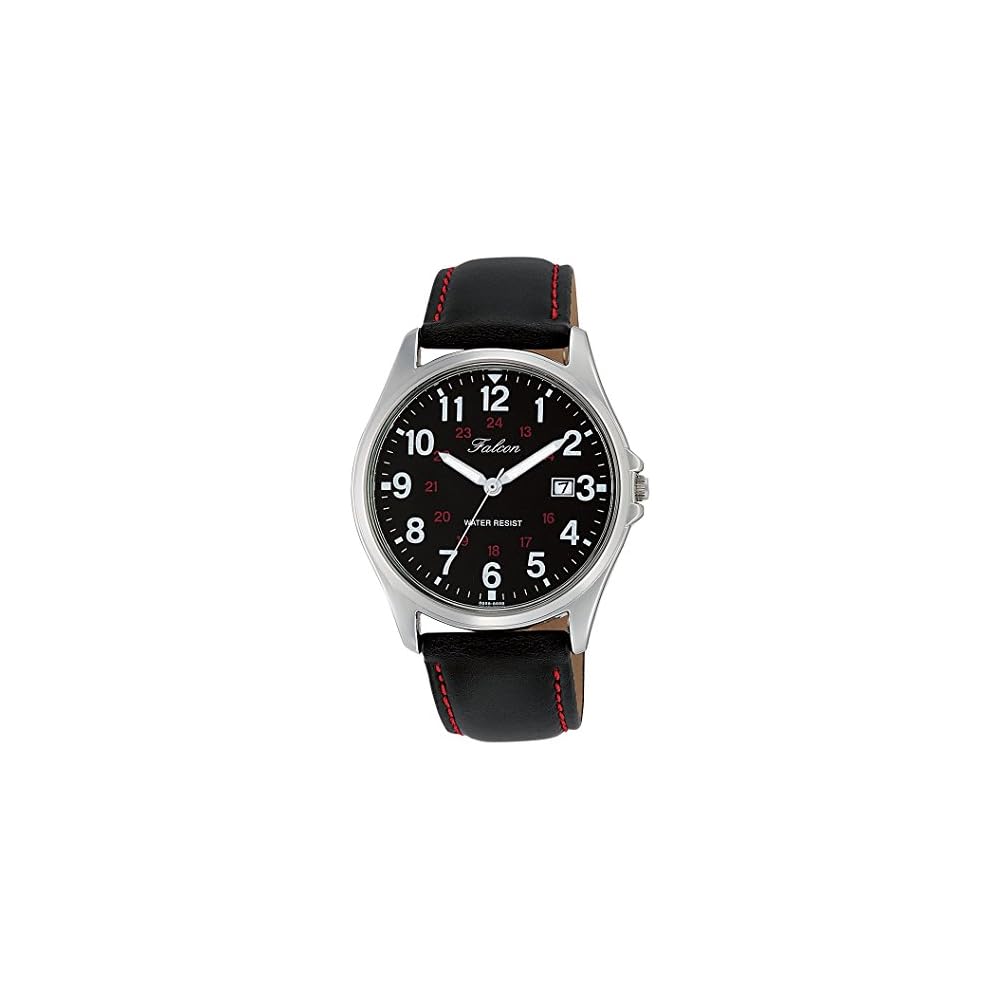 Citizen Q&Q Analog Waterproof Watch Date Leather Strap D026-305 Men's Black