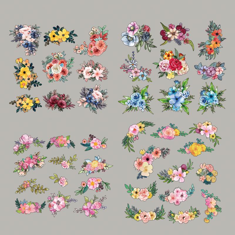 New Full-Page Flower & Butterfly Heat Transfer Sticker