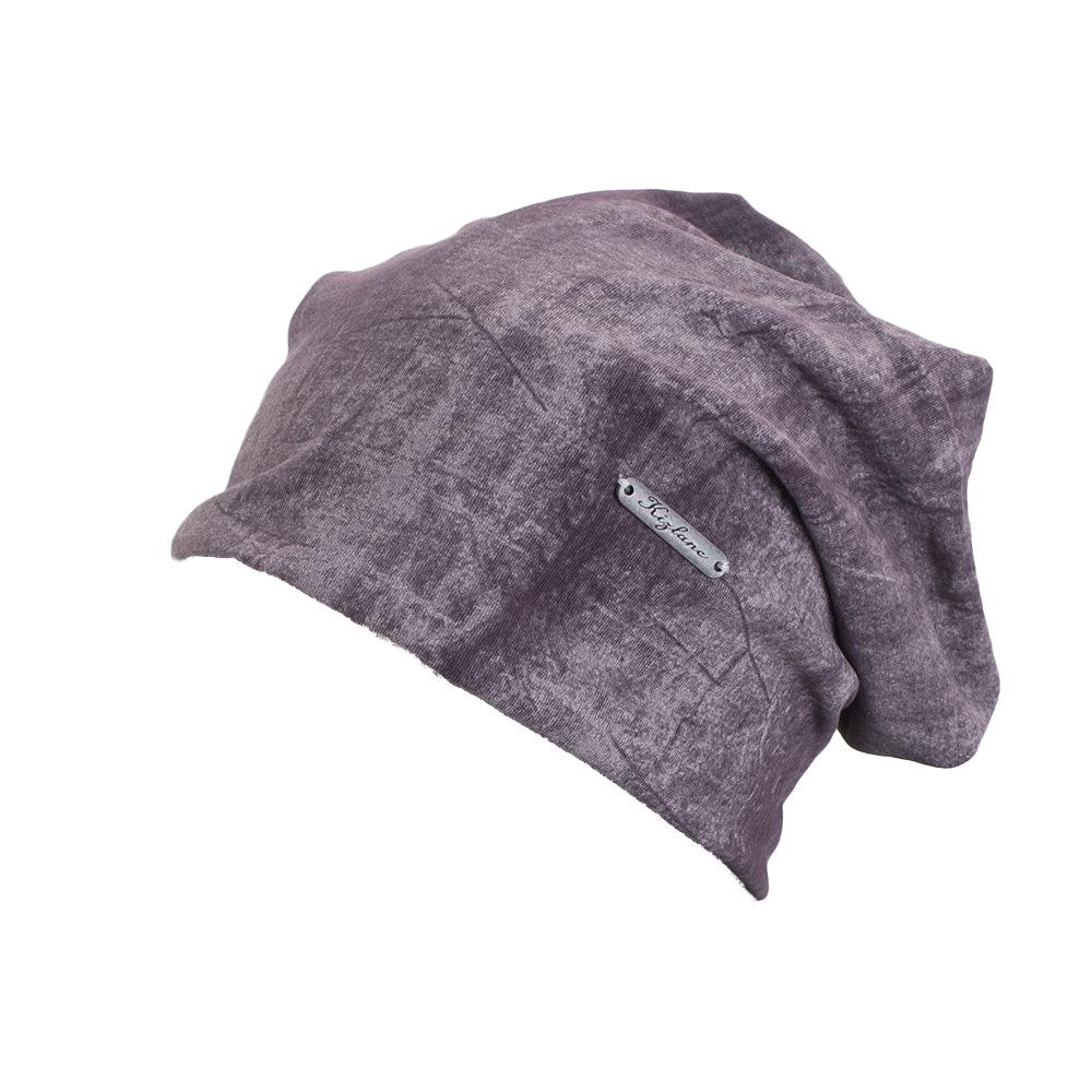 Cold hat big head circumference women's autumn and winter ultra-thin stacking hat new enlarged tie-dye daily miscellaneous bag head hat