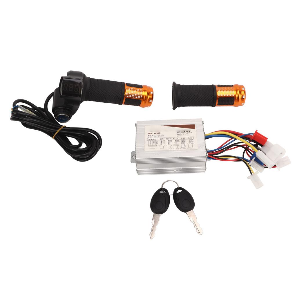 DC48V 800W kartáčovaný stejnosměrný regulátor otáček motoru se zlatou univerzální otočnou rukojetí pro elektrické kolo