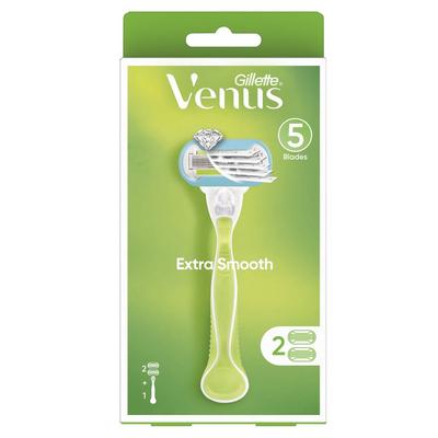 Venus Extra Smooth Kadın Tıraş Bıçağı Sapı + Bıçak 2'li Set, 1 Parça, 1 Set