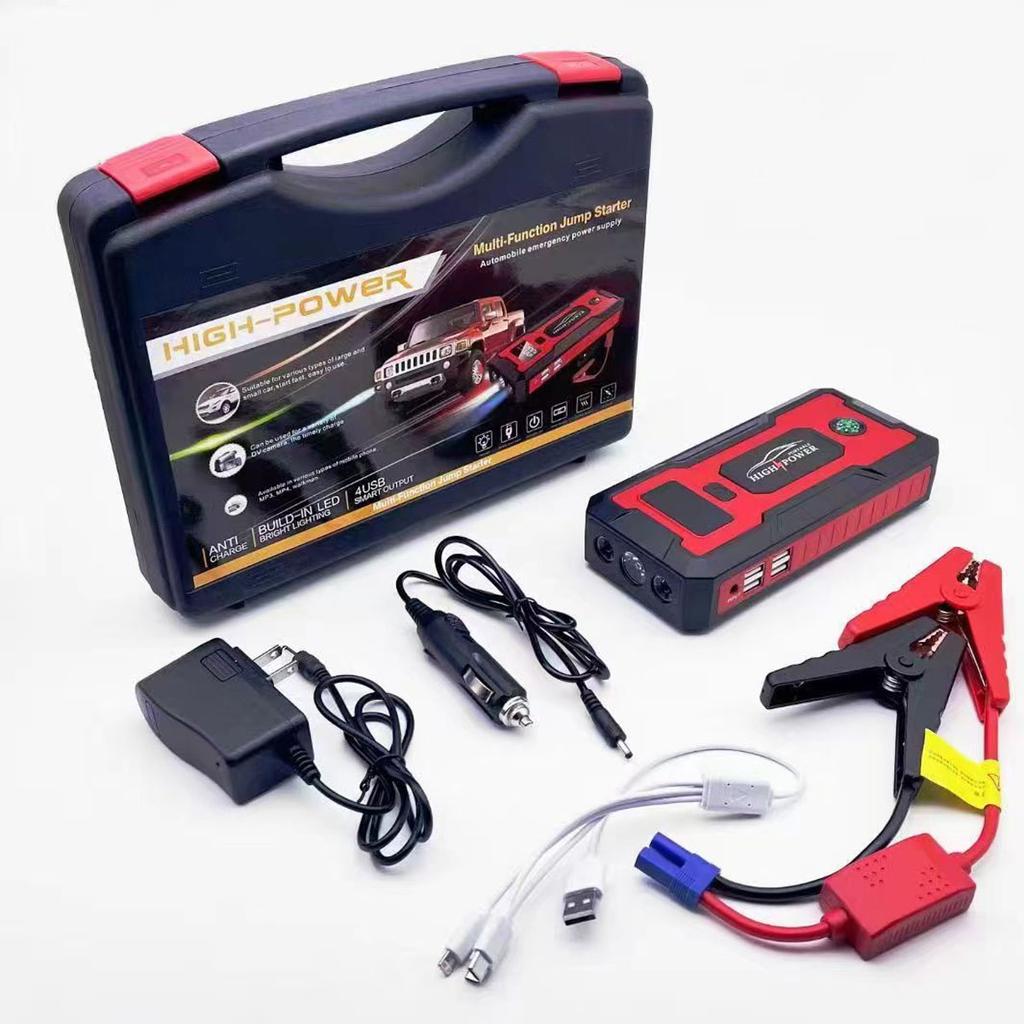 Car Jump Starter with Tire Inflator, 12V Portable Emergency Power Bank and Starting Device