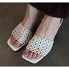 Fashion New Style Luxury Summer Platform Shoes for Women's Metal Buckle Flip-flops Breathable and Hard-wearing Beach Shoes Zapatos Mujer