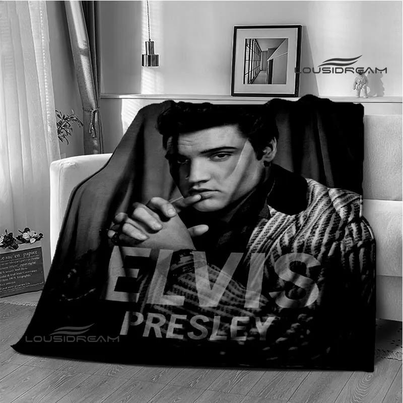 E-Elvis-Presley Retro print deken dekens voor bedden Picknickdekens Flensdeken Zachte en comfortabele deken verjaardagscadeau