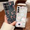 Retro Flowers Pattern Phone Case For Samsung Galaxy S26 S25 S24 S23 Ultra S22 S26 Plus S24 S21 FE S25 Edge Clear Soft TPU Cover