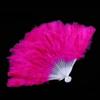 Hand Held Flower Fan White Hand Fan Ladies Folding Feather Fans Home Decor Handmade Dance Wedding Party Accessories Crafts Gifts
