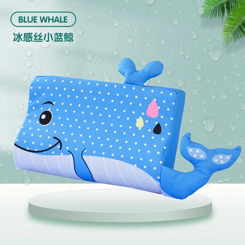 Four Seasons Baby Pillow Toddler Foam Bed Pillow Breathable Slow Rebound Baby Cartoon Neck Nursing Pillow Travel Cushion Bedding