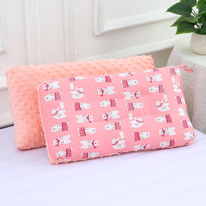 Children Infants Baby Cartoon Pure Cotton Doudou Velvet Sleep Pillow Kindergarten Washable Cervical Vertebra Protect Kids Pillow