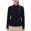 Kolon Sport Hiking Series Outdoor Stretch Half-Zip Logo Slim Fit Long Sleeve T-Shirt Women tops LKZT4WNO02
