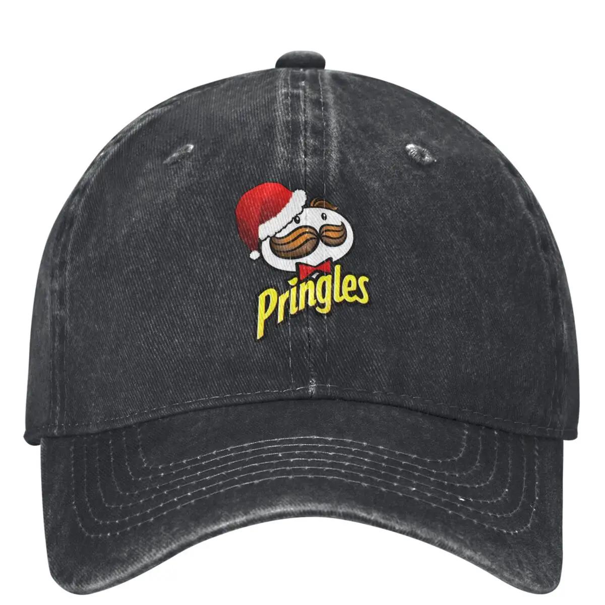 

Pringles With Potato Chip Snack Washed Baseball Cap Trucker Hat Summer FeUnisex Unisex Outdoor Gym Sun protection Snapback Cap One Size