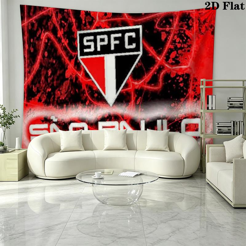 Sao Paulo FC Wall Tapestry Aesthetic Wall Hanging Printed Fabric Blanket Decorative Tapestries for Bedroom Living Room Home Decor