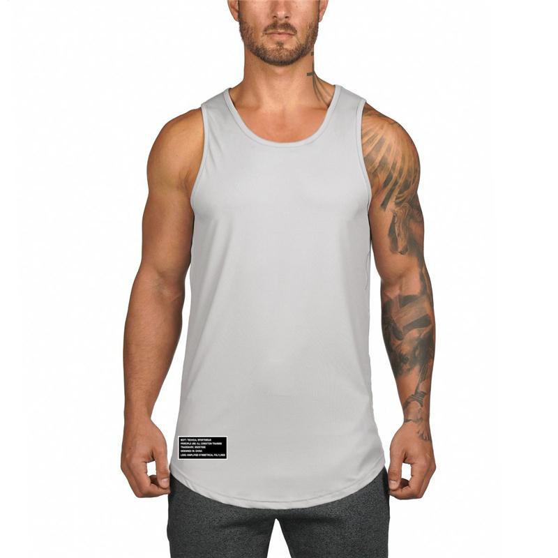 Men's Thin Summer Fitness Trackless Bottom Vest Comfortable and Cool Sweatshirt