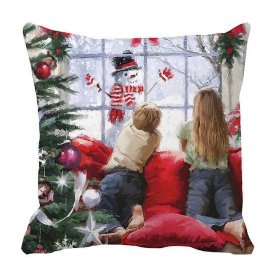 

Модная односторонняя наволочка с принтом, моющаяся, 45 см, декоративный чехол для дома F