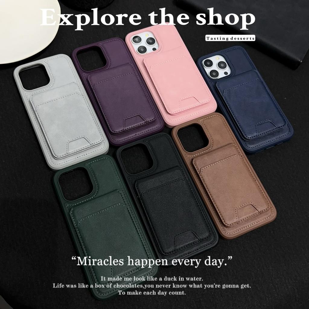 Card Holder Magnetic Suction Moblie Phone Case for iPhone 16 Pro Max 11 12 13 14 15 Pro Multifunctional Leather Protective Shell