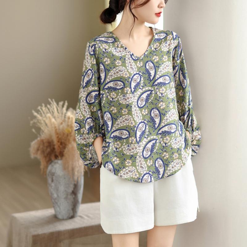 DIMANAF 2026 Women Plus Size New Summer Beach Blouse Shirt Thin Casual Lady Tops Tees Print Shirts Loose