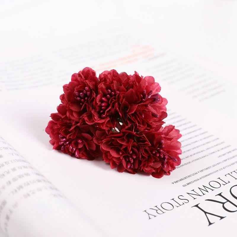 Silk Carnation Artificial Flower Christmas Home Outdoor UV protection garden Wedding Holiday Party Decoration Diy gift Candy Box