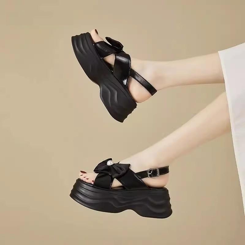 

Fashion Women Sandals New Summer Designer Shoes for Women High Quality Platform Lightweight Sandals Comfortable Fashion Casual Sandals 35 чёрный