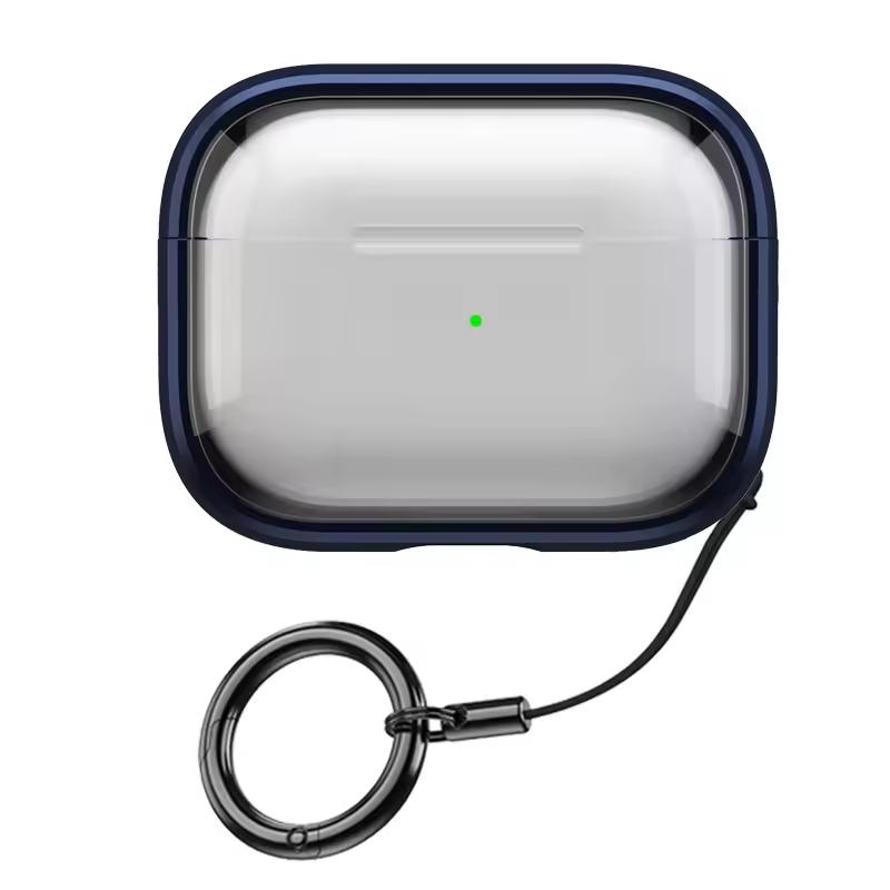 Removable Stand Latch Earphone Case for Airpods 4 3 1 Pro2 Wireless Charging Anti-Drop Lock Protector Hard PC Transparent Cover