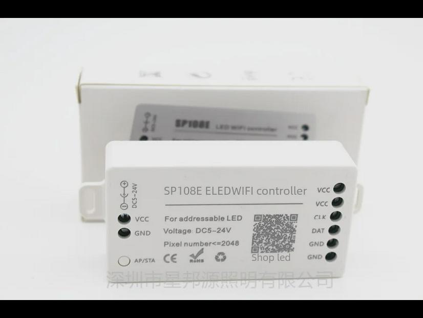 SP108E Smart WiFi & Bluetooth LED Light Strip Controller with Mobile App for WS2811