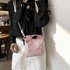 Nylon Polka Dot Shoulder Bag Drawstring Closure Female Tote Bag Crossbody Bucket Bag  Outdoor