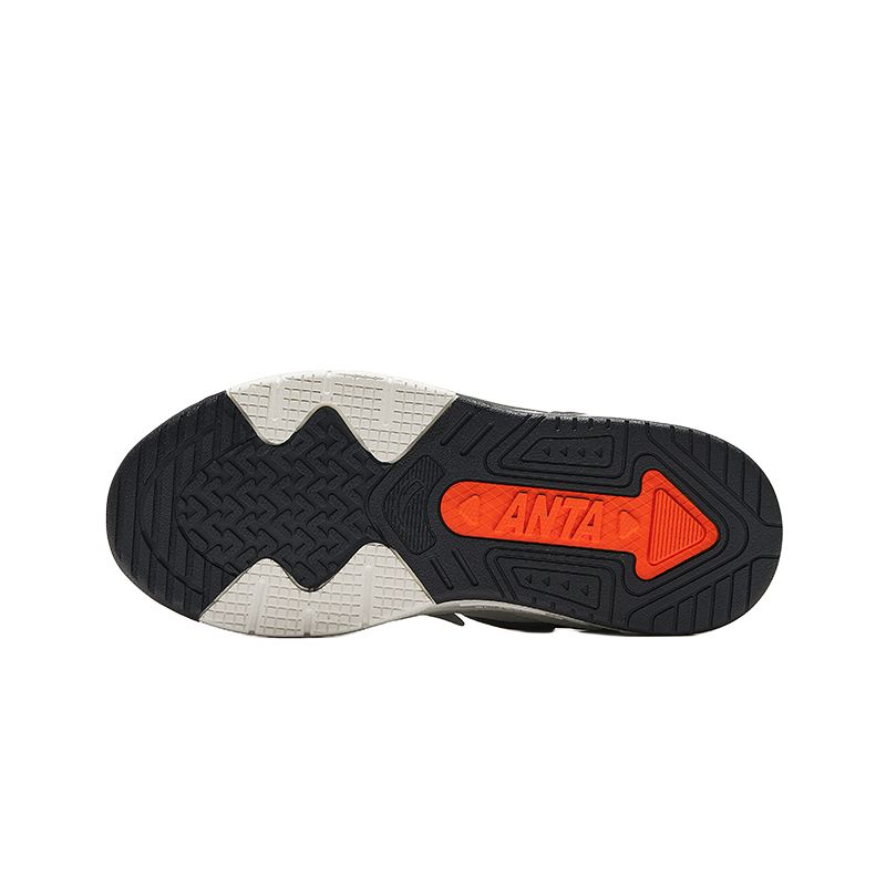 Anta Kids Lifestyle Series Trendy Fashion Non-Slip Wear-Resistant Low-Top Kids Skate Shoes Men sneaker Ivory-White 312518008-2