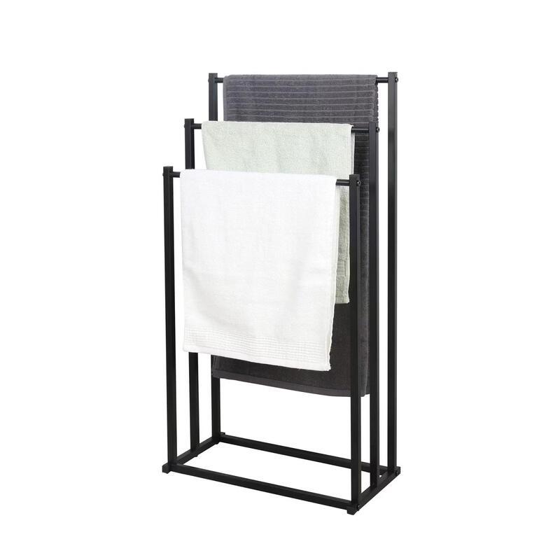 MDNG Freestanding Bathroom Towel Rack with Storage