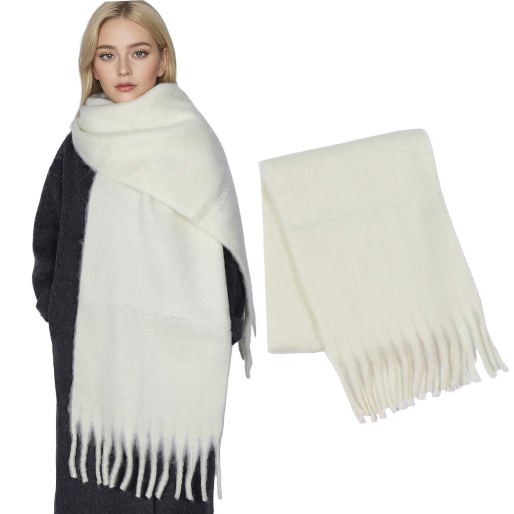 Winter Cashmere Scarf For Women Men Thick Solid Scarves Pashmina Blanket Wraps Soft Neck Warm Bufanda Shawls Long Poncho Echarpe