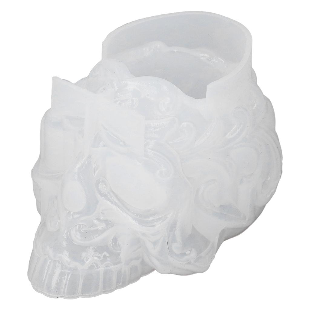 Silicone Mold Unique Skull Shape Exquisite Reusable Thick Strong Mould for DIY Candlesticks Storage