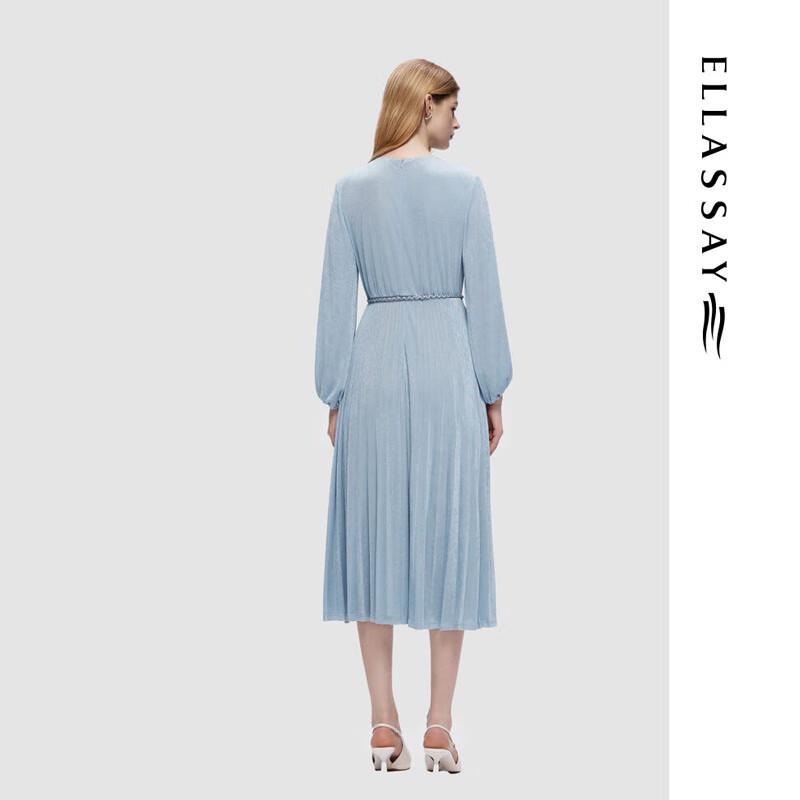 ELLASSAY Pleated Elegant Dress EWD353Y03200