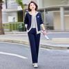 Stylish Spring & Autumn Sports Suit for Women: Age-Defying, Elegant Two-Piece Set for Middle-Aged & Elderly Moms.