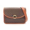 Used Macadam Shoulder Bag PVC Coated Canvas Leather Brown Used Women