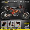 PowerZone Custom Team Graphics Backgrounds Decals for 3M Stickers Kit For KTM 19-21 SMC-R 690 Motorcycle Custom Stickers