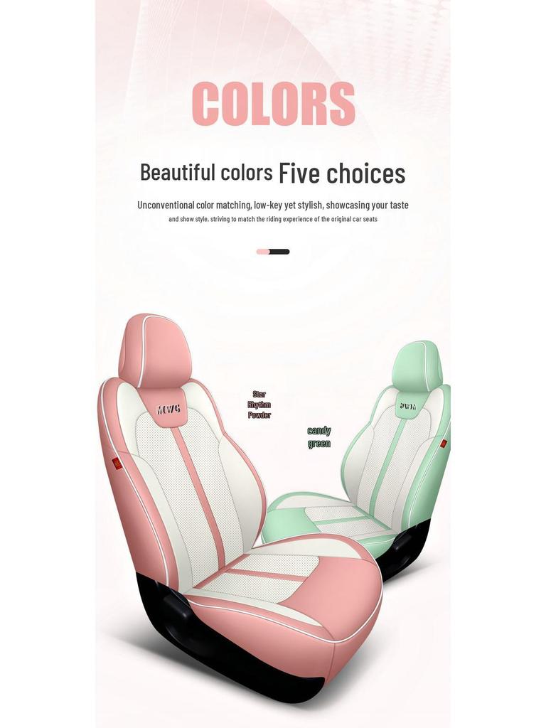 Universal Neta V Perforated Leather Car Seat Cushion, All-Season, Fully Enclosed, Custom Fit