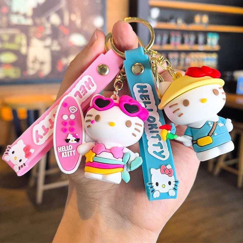 Kt Sanrio Keychain Kt Cat Figurine Kuramitsu Key Ring Student Small Gift Kawaii Cute Personalized Gifts Y2k Fashion Toys Anime
