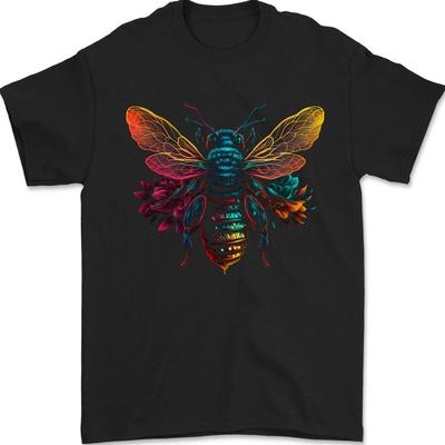 Ein Retrowave Bienen T-Shirt Herren 100% Baumwolle