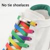 Magnetic Lock Shoe Laces Rainbow Elastic Laces Sneakers No Tie Shoelaces Without Ties Shoelace for Shoes Adults Kids Shoestrings