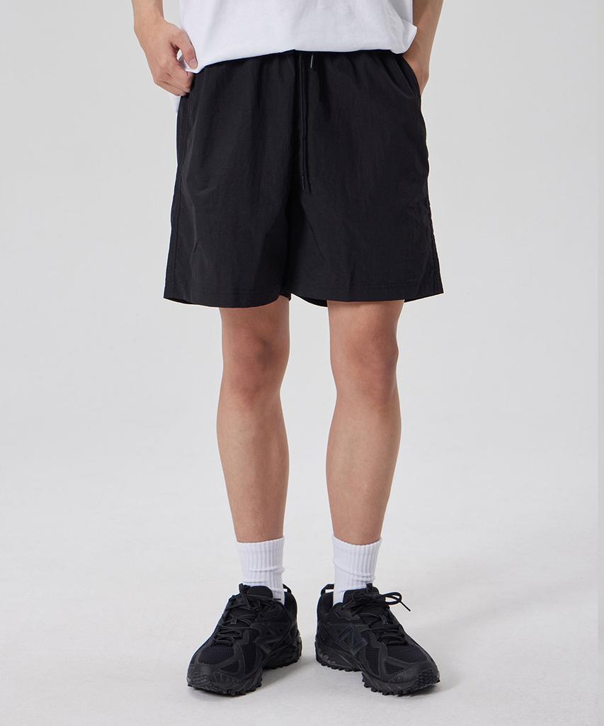 ASTRAL PROJECTION Basic Comfortable Nylon Shorts_Black